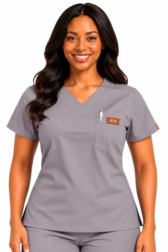 AYA Women's Classic V-Neck Scrub Top