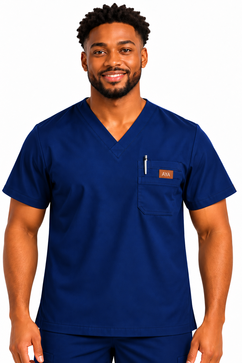 AYA Men's Classic V-Neck Scrub Top