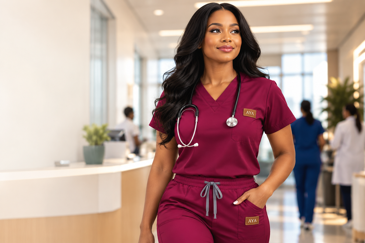 AYA Scrubs healthcare professional
